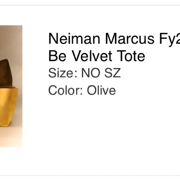 NWOT-Neiman Marcus Olive Green and  Pink Canvas Tote Bag with Minimalist Design - Picture 7 of 7